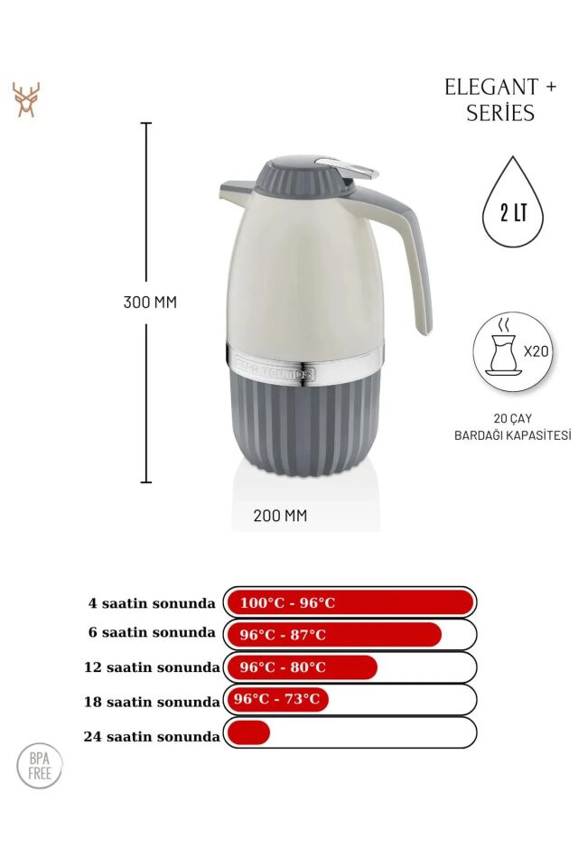STAR TERMOS - 2 Litre Çift Camlı Vakumlu Termos