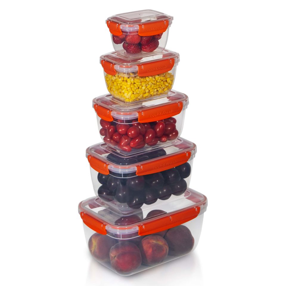 5'li Master Dikdörtgen Saklama Kabı (400 ml - 800 ml - 1400 ml - 2300 ml - 4000 ml)