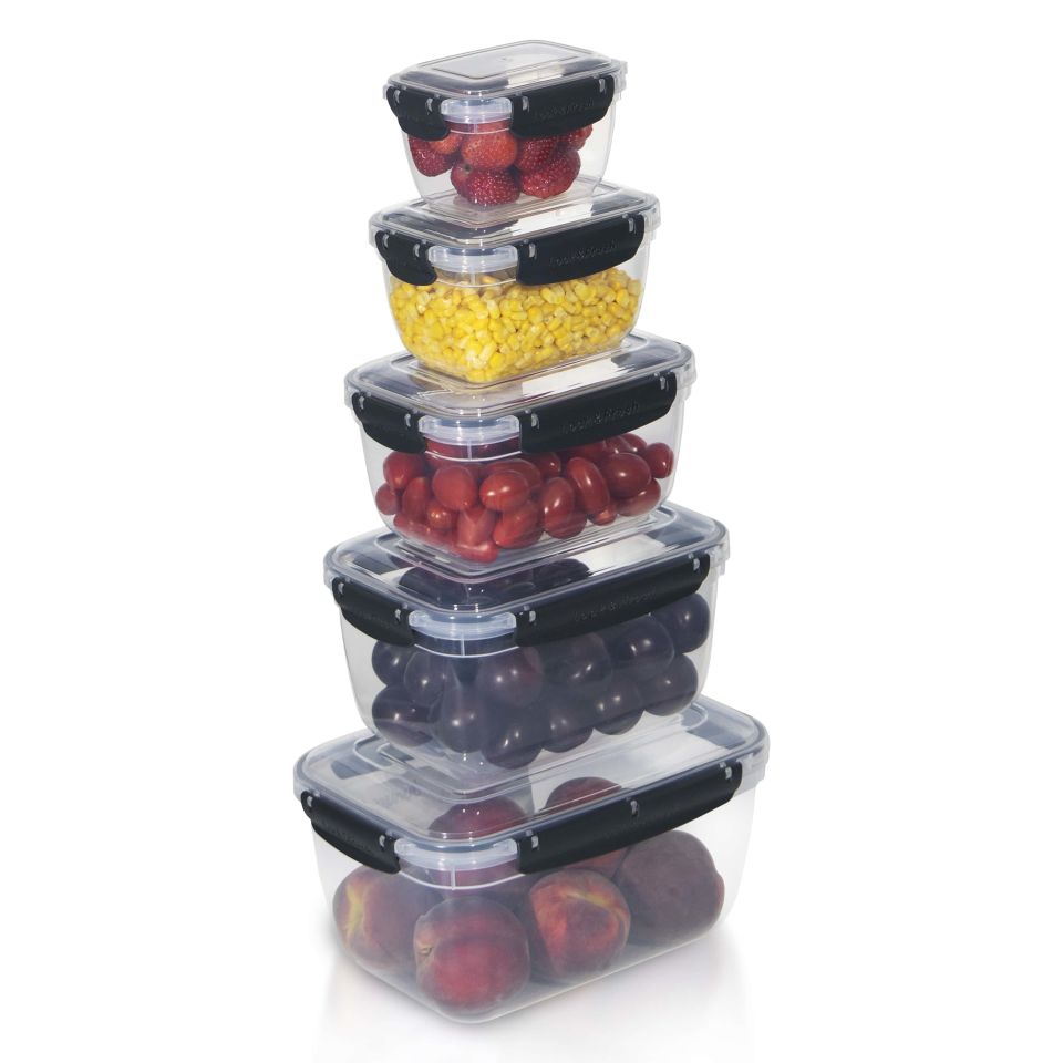 5'li Master Dikdörtgen Saklama Kabı (400 ml - 800 ml - 1400 ml - 2300 ml - 4000 ml)