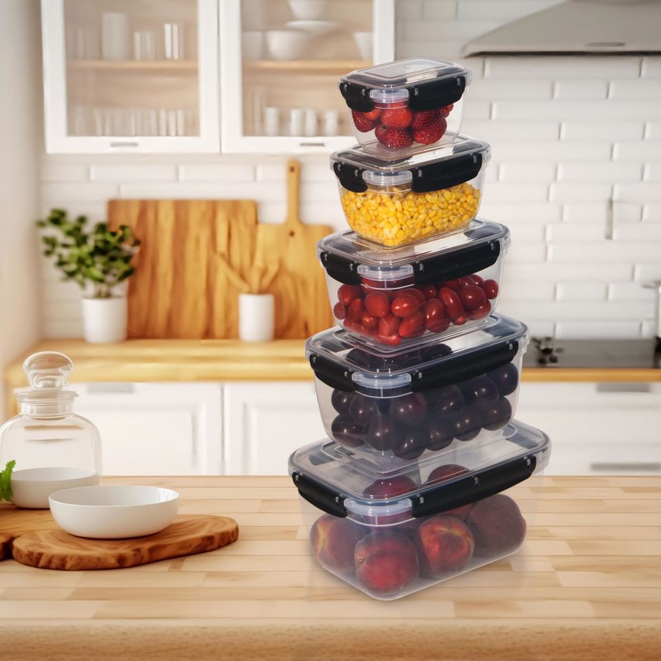 5'li Master Dikdörtgen Saklama Kabı (400 ml - 800 ml - 1400 ml - 2300 ml - 4000 ml)