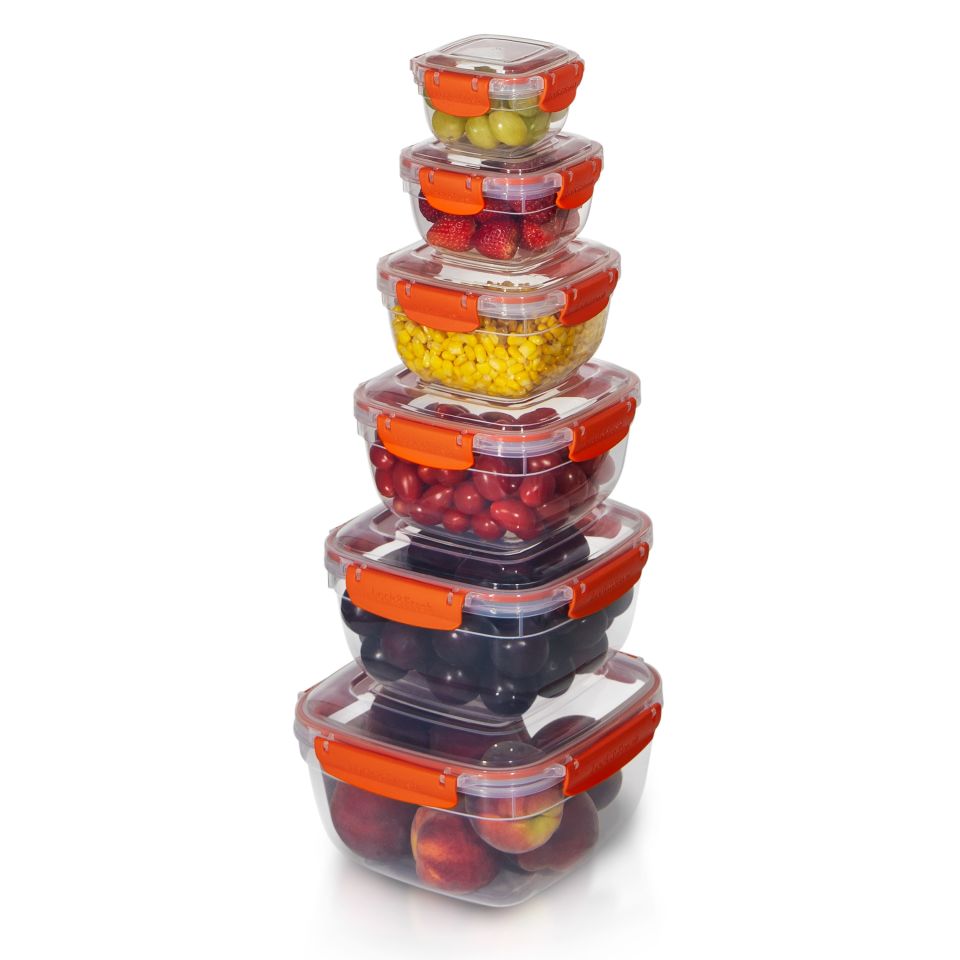6'lı Set Master Kare Saklama Kabı (275 ml - 500 ml - 900 ml - 1500 ml - 2400 ml - 3750 ml)