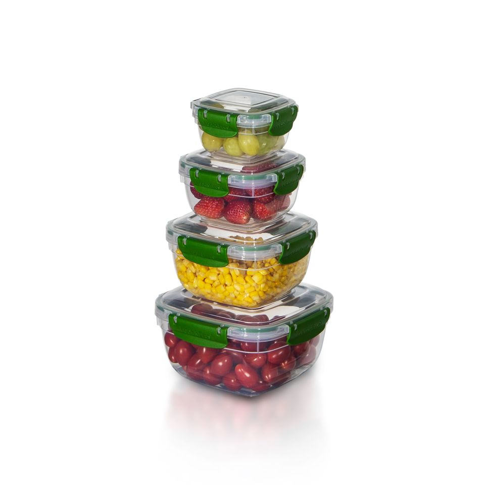 4'lü Set Master Kare Saklama Kabı (275 ml - 500 ml - 900 ml - 1500 ml)