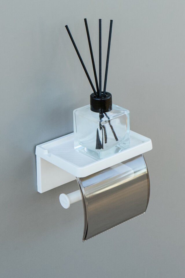 Yapışkanlı Kapaklı Tuvalet Kağıdı Askısı Banyo Tuvalet Kağıtlığı Aparatı Peçetelik Organizer Plastik